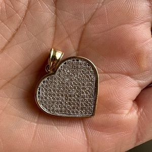 Gold Diamond Heart Pendant